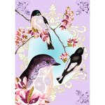 Djeco DJ09501 - Tableaux à Pailleter - Oiseaux à Paillettes