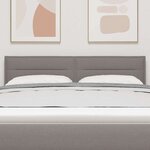 vidaXL Tête de lit LED avec bandes LED Taupe 160 cm tissu