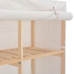 vidaXL Garde-robe Blanc 200 x 40 x 170 cm Tissu
