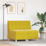 vidaXL Unité de Sofa Modulaire Sans Accoudoirs 2 Pièces Jaune