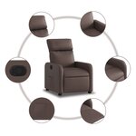 vidaXL Fauteuil inclinable Marron Similicuir