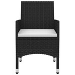 vidaXL Ensemble à manger de jardin coussins 5 Pièces Résine tressée Verre