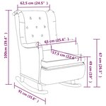 vidaXL Fauteuil avec pieds à bascule en bois d'hévéa Gris foncé Tissu