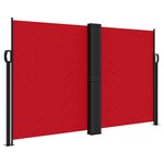 vidaXL Auvent latéral rétractable rouge 140x1200 cm