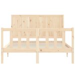 vidaXL Cadre de lit sans matelas 140x200 cm bois massif de pin
