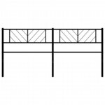 vidaXL Tête de lit métal noir 200 cm