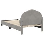 vidaXL Cadre de lit pour enfants avec tête de lit Gris clair Velours
