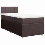 vidaXL Sommier à lattes de lit avec matelas Marron foncé 90x200 cm