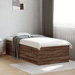 vidaXL Cadre de lit sans matelas chêne marron 90x200 cm