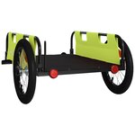 vidaXL Remorque de vélo vert tissu oxford et fer