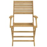 vidaXL Chaises pliables de jardin lot de 8 bois massif d'acacia