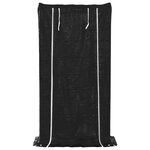 vidaXL Portant de bois de chauffage et housse de pluie acier galvanisé