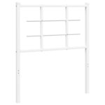 vidaXL Tête de lit métal blanc 75 cm