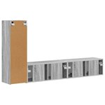 vidaXL Ensemble meuble TV 3 Pièces Gris Sonoma Bois d'ingénierie