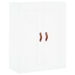 vidaXL Buffet haut Blanc 69 5x34x180 cm Bois d'ingénierie
