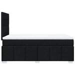 vidaXL Sommier à lattes de lit avec matelas noir 120x190 cm tissu