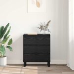 vidaXL Buffet avec tiroir Chêne noir 60 x 35 x 70 cm Bois d'ingénierie