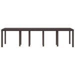 vidaXL Table de jardin pour repas Marron 300 x 100 x 73 cm polyrotin