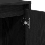 Buffet vidaXL en chêne noir 102x33x75 cm en bois d'ingénierie
