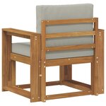 vidaXL Canapé d’extérieur Bois d'acacia massif et polyester