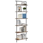vidaXL Étagère Chêne fumé 60 x 24 x 203 cm Bois d'ingénierie