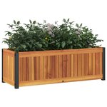 vidaXL Jardinière 80x30x27 5 cm bois massif d'acacia et acier