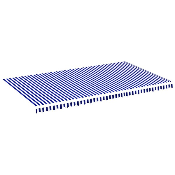 vidaXL Tissu de remplacement pour auvent Bleu et blanc 6x3 5 m