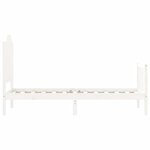 vidaXL Cadre de lit sans matelas blanc bois de pin massif