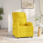 vidaXL Fauteuil inclinable électrique Jaune Tissu