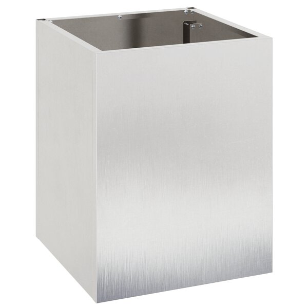 vidaXL Cache-pot de jardin Argent Acier inoxydable