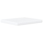 vidaXL Lit Viana avec matelas blanc et noir 160x200 cm similicuir