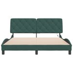 vidaXL Cadre de lit avec lumières LED vert foncé 160x200 cm velours