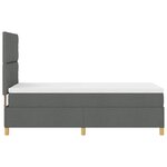 vidaXL Lit à ressorts avec matelas Gris foncé 100 x 200 cm tissu