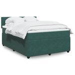 vidaXL Sommier à lattes de lit et matelas Vert foncé 160x200cm Velours