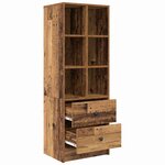 vidaXL Haut Armoire avec tiroir Bois ancien 45 5 x 34 x 127 cm