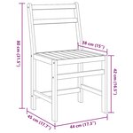 vidaXL Ensemble de balcon 3 Pièces bois d'acacia solide