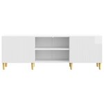 vidaXL Meuble TV Blanc brillant 150 x 31 x 50 cm Bois d'ingénierie