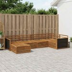 vidaXL Ensemble de canapés d'extérieur 6 pc Naturel