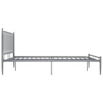 vidaXL Cadre de lit sans matelas gris métal 180x200 cm