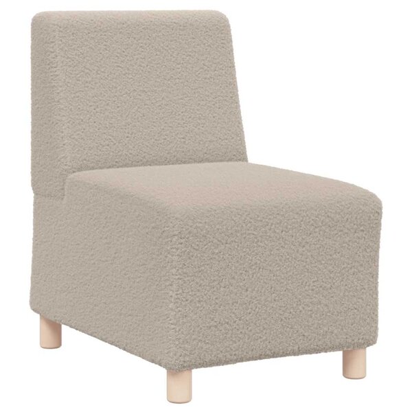 vidaXL Canapé modulaire sans accoudoirs Gris clair 55 cm Tissu imitation laine bouclée