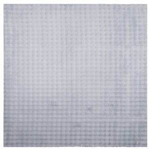 vidaXL Tapis de surface Carré HUARTE Gris 120 x 120 cm Polyester