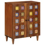 vidaXL Buffet Noyer 60 x 33 x 75 cm Bois de mangue massif