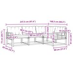 vidaXL Ensemble de canapés d'extérieur 4 pc Blanc et gris clair