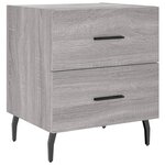 vidaXL Tables de chevet 2 Pièces sonoma gris 40x35x47 5 cm