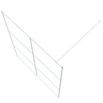vidaXL Paroi de douche Blanc 140x195 cm Verre ESG transparent