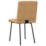 vidaXL Chaises à manger lot de 6 marron velours