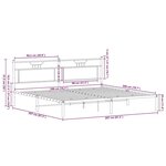 vidaXL Cadre de lit sans matelas chêne marron 200x200 cm