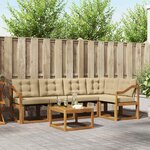 vidaXL Ensemble de canapés d'extérieur 6 pc Naturel et Beige