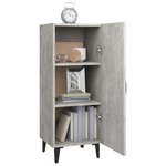 vidaXL Buffet Gris béton 34 5x34x90 cm Bois d'ingénierie