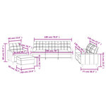 vidaXL Ensemble de canapés 4 Pièces avec coussins jaune clair tissu